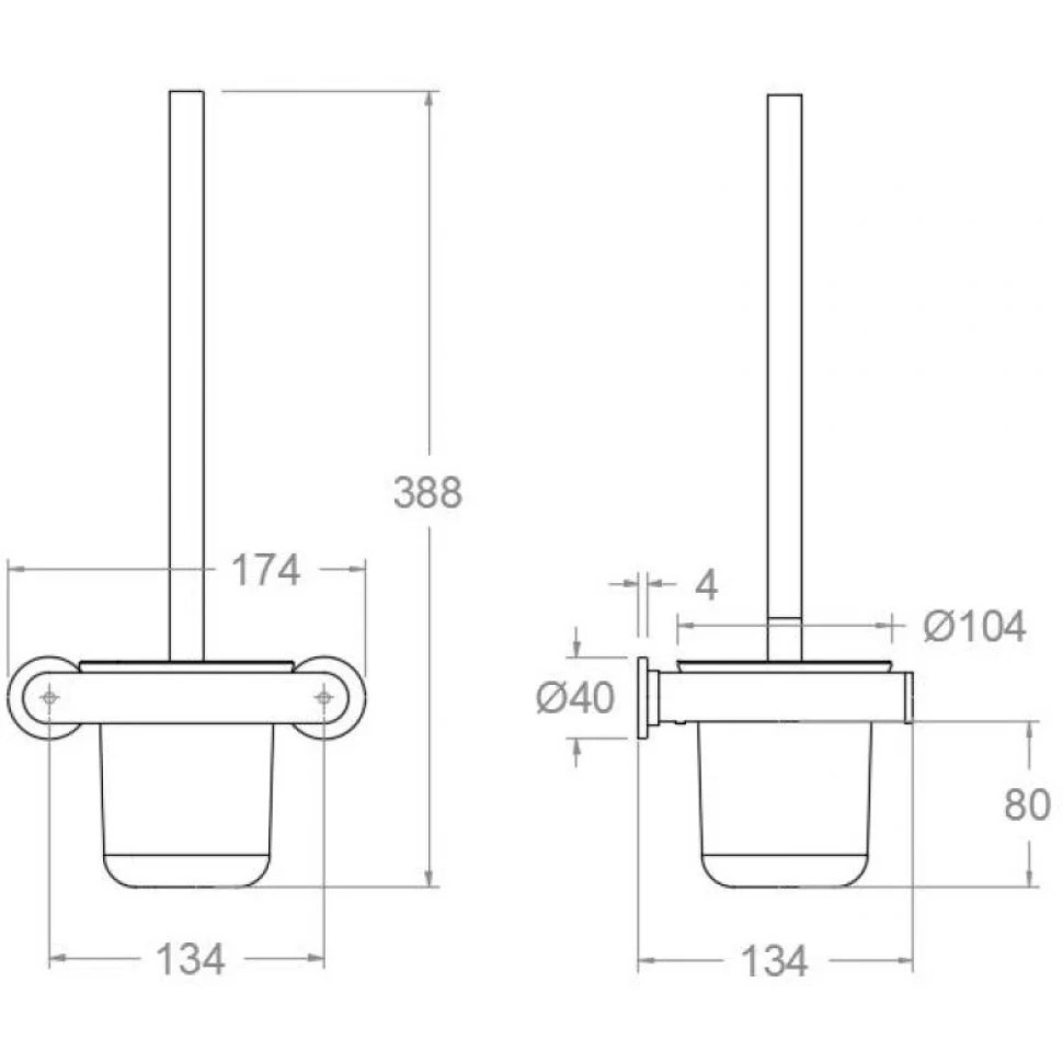 Ramonsoler Accesorios Ершик подвесной нержавеющая сталь, цвет: матовый черный ESCO01NM