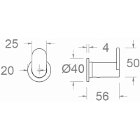 Ramonsoler Accesorios Крючок нержавеющая сталь, цвет: хром COLG01