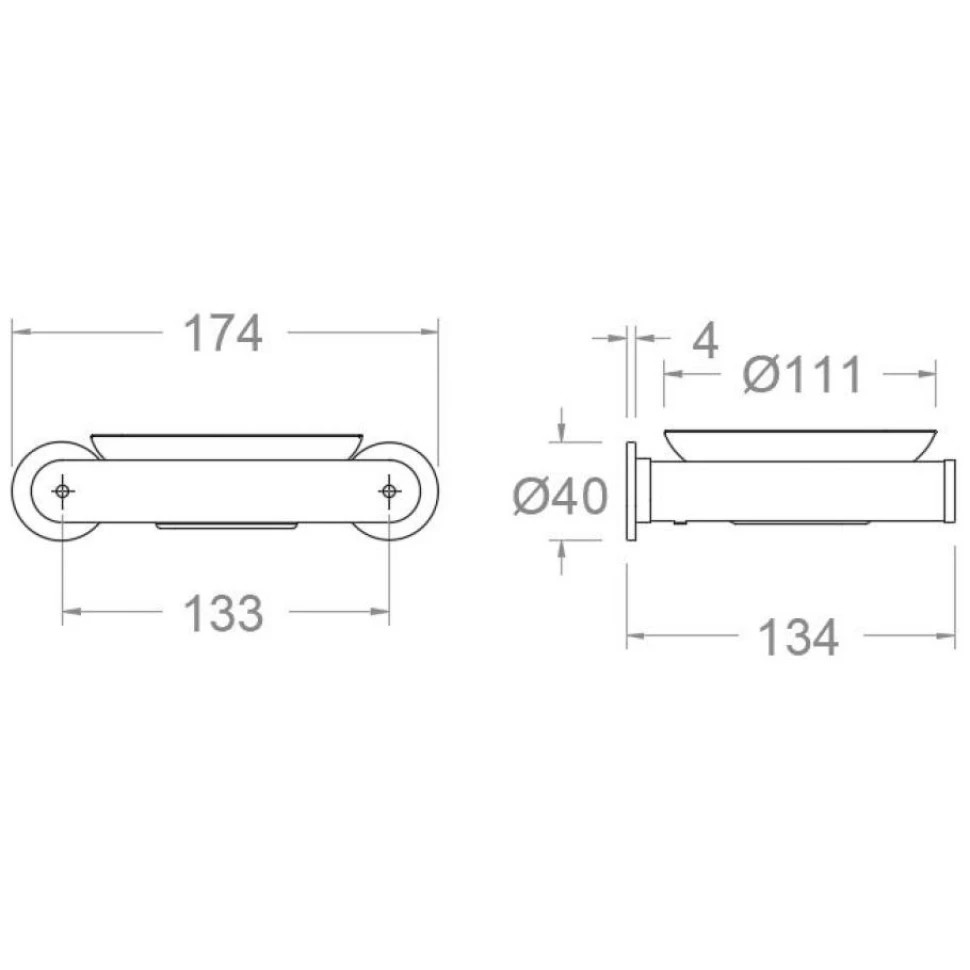 Ramonsoler Accesorios Мыльница со стеклянной чашей, подвесная, цвет: никель брашированный SOP02IC