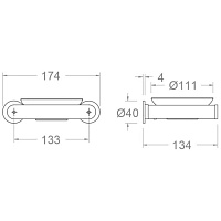 Ramonsoler Accesorios Мыльница нержавеющая сталь, цвет: матовый черный SOP02NM