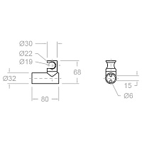 Ramonsoler Accesorios Держатель лейки латунь, цвет: золото брашированное 372602OC