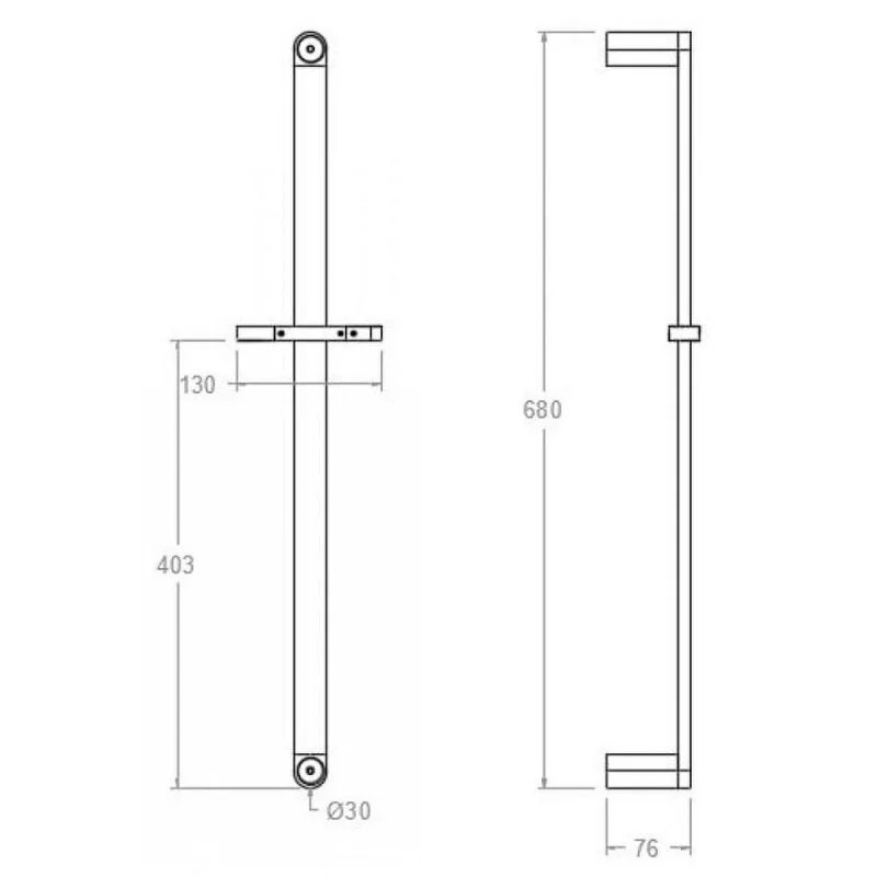 Ramonsoler Accesorios Душевая штанга, цвет: хром 776001S