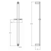 Ramonsoler Accesorios Душевая штанга, цвет: хром 776001S