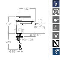 Ramonsoler Alexia Смеситель для биде однорычажный, цвет: никель брашированный 3603NC