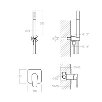 Ramonsoler Alexia Душевой комплект встраиваемый, цвет: хром K3618011