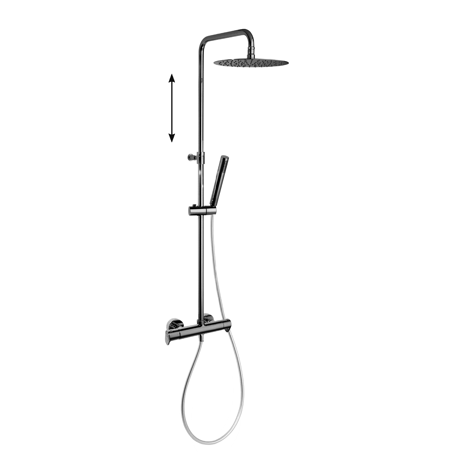 Ramonsoler Alexia Душевая стойка с верхним душем 25x142,5h см, цвет: никель брашированный 3654RM250NC