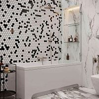 Ramonsoler Alexia Термостатический смеситель настенный излив каскад, цвет: никель брашированный 363901DNC