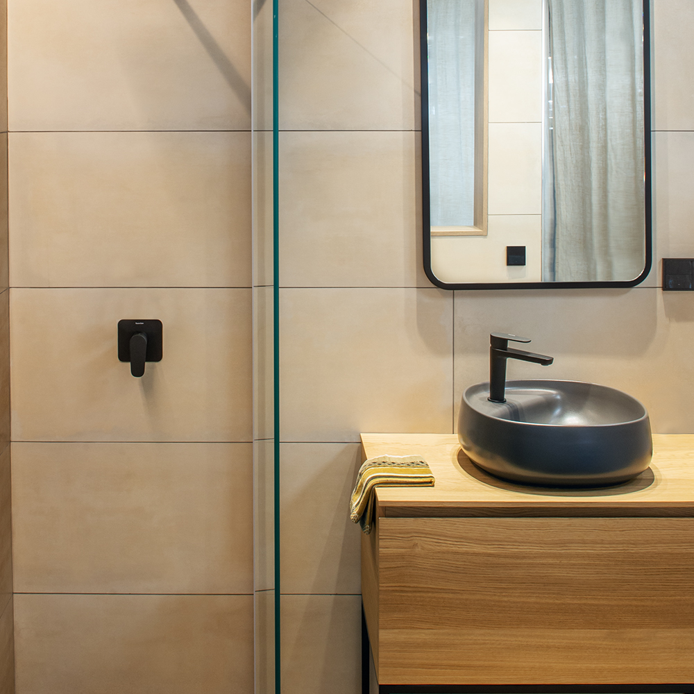 Ramonsoler Alexia Встраиваемый смеситель на 1 потребителя, цвет: матовый черный 361801SNM