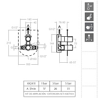 Ramonsoler Arola Встраиваемый термостатический смеситель на 1 потребителя, цвет: хром 262411S