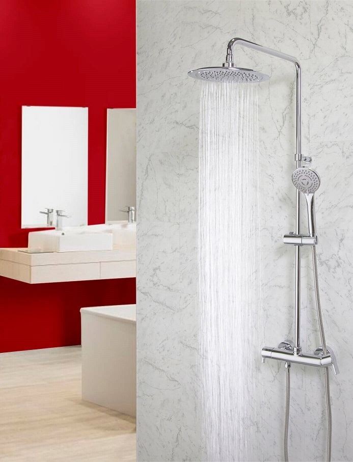 Ramonsoler Blautherm Термостатический смеситель настенный с душем, цвет: хром 943404T1