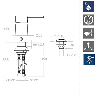 Ramonsoler Drako Смеситель для биде однорычажный, цвет: хром SA3323