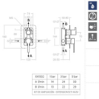 Ramonsoler Drako Встраиваемый смеситель на 2 потребителя, цвет: хром 331502S