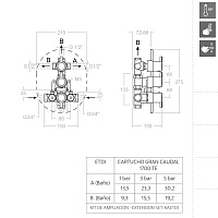 Ramonsoler Drako Встраиваемый термостатический смеситель на 3 потребителя, цвет: хром 3327S