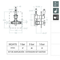 Ramonsoler Gaudi Встраиваемый термостатический смеситель на 1 потребителя, цвет: хром 302411S