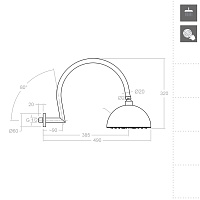 Ramonsoler Hidroterapia Верхний душ потолочный 20x49x32h см, цвет: хром RB2A390