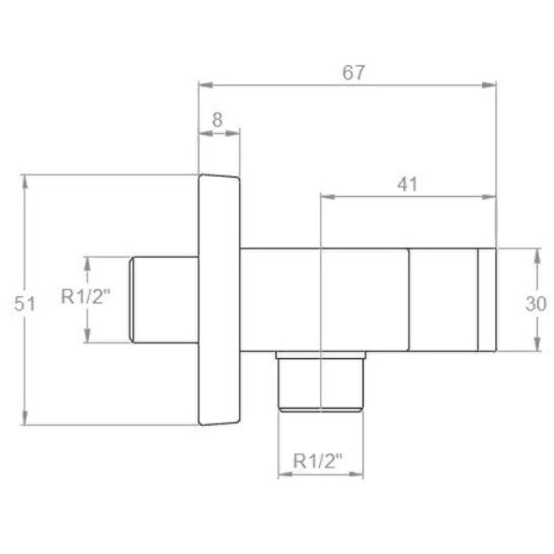 Ramonsoler Hidroterapia Шланговое подключение с держателем для душа, цвет: хром 4796