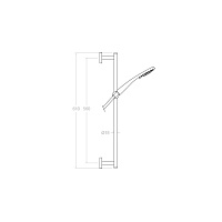 Ramonsoler Hidroterapia Душевая штанга из ABS-пластика, цвет: хром 377302S