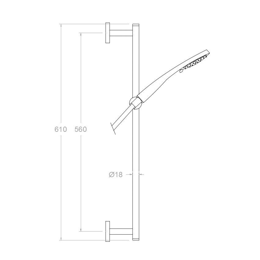 Ramonsoler Hidroterapia Душевой гарнитур: душевая штанга с душевым комплектом, цвет: хром 377302T3