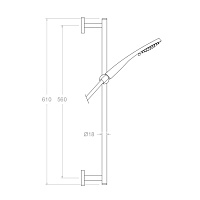 Ramonsoler Hidroterapia Душевой гарнитур: душевая штанга с душевым комплектом, цвет: хром 377302T3
