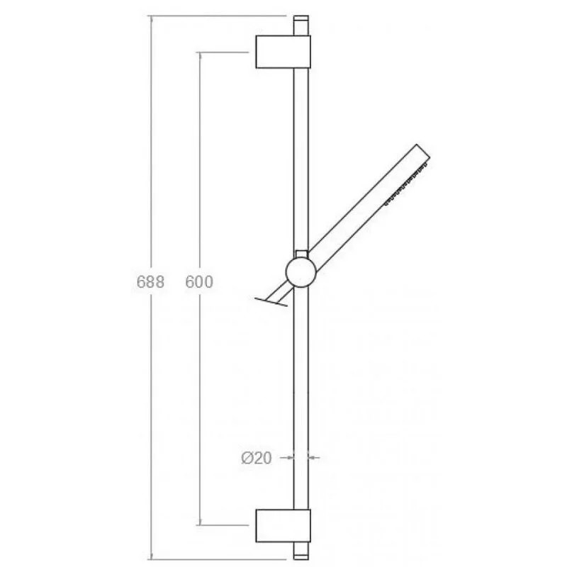 Ramonsoler Hidroterapia Душевой гарнитур: душевая штанга с душевым комплектом, цвет: хром 7750MO