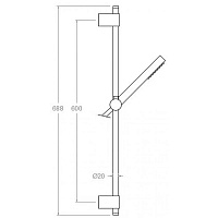 Ramonsoler Hidroterapia Душевой гарнитур: душевая штанга с душевым комплектом, цвет: хром 7750MO