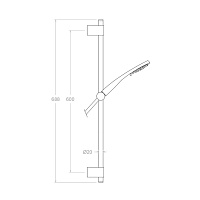 Ramonsoler Hidroterapia Душевой гарнитур: душевая штанга с душевым комплектом, цвет: хром 7750T3