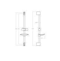 Ramonsoler Hidroterapia Душевая штанга из ABS-пластика, цвет: хром 982402S