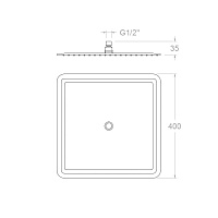 Ramonsoler Hidroterapia Лейка тропического душа из нержавеющей стали, цвет: хром RK400