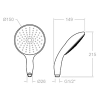 Ramonsoler Hidroterapia Душевой гарнитур ABS-пластик, цвет: хром 3558MS
