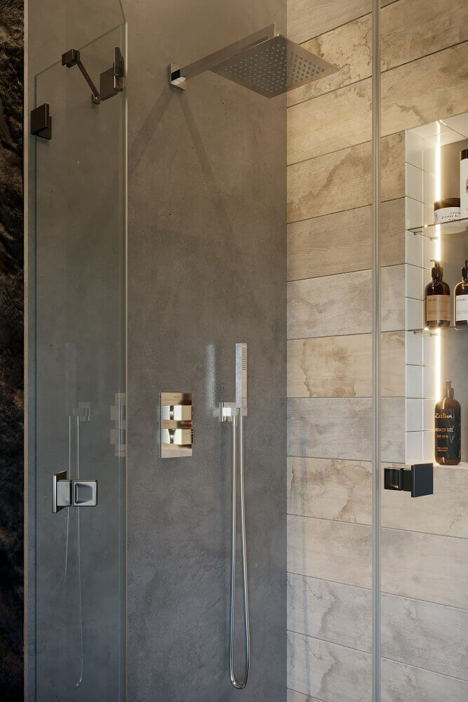 Ramonsoler Kuatro Душевой комплект встраиваемый с тропическим душем, цвет: хром K4715021