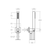 Ramonsoler Kuatro Душевой гарнитур латунь, цвет: матовый черный 4793NM