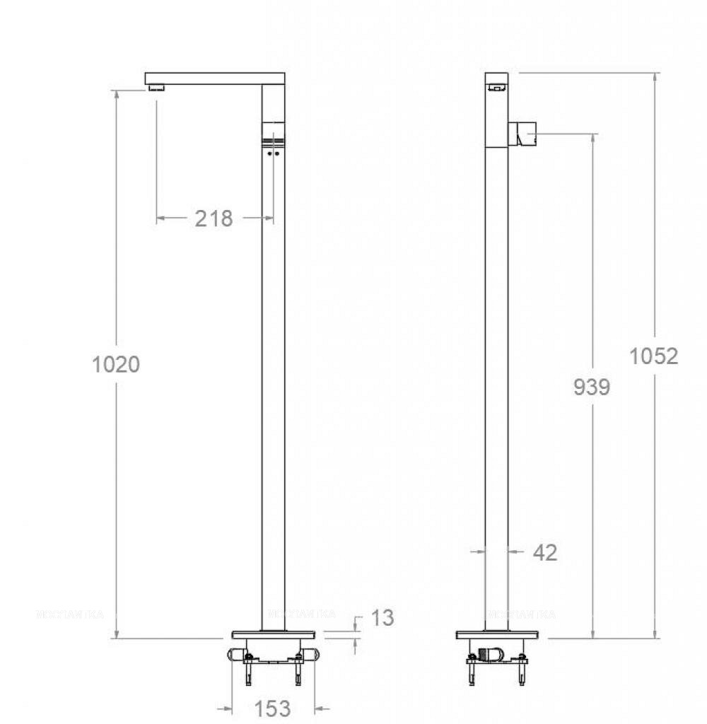 Ramonsoler Kuatro Напольный однорычажный смеситель для раковины, цвет: хром 477602S