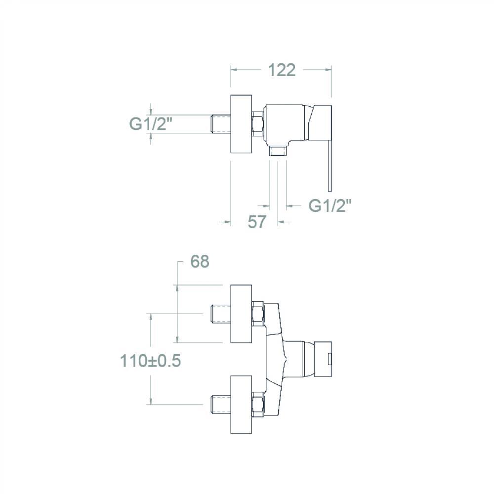 Ramonsoler Kuatro NK Гигиенический душ из ABS-пластика, цвет: хром 4943WC