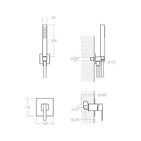 Ramonsoler Kuatro NK Душевой комплект встраиваемый, цвет: хром K4918011