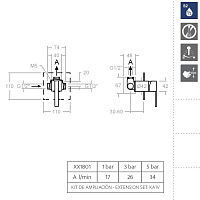 Ramonsoler Kuatro NK Встраиваемый смеситель на 1 потребителя, цвет: хром 491801S