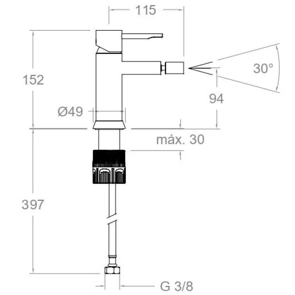 Ramonsoler Odisea Смеситель для биде однорычажный, цвет: хром 390301