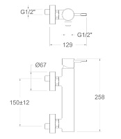 Ramonsoler Odisea Смеситель для ванны настенный, цвет: матовый черный 390801SNM
