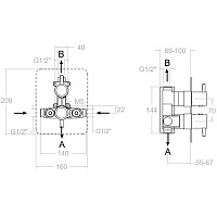 Ramonsoler Odisea Встраиваемый термостатический смеситель на 2 потребителя, цвет: медь 398722SCUC