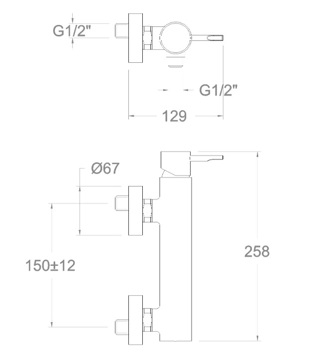 Ramonsoler Odisea Смеситель настенный, цвет: хром 390801S