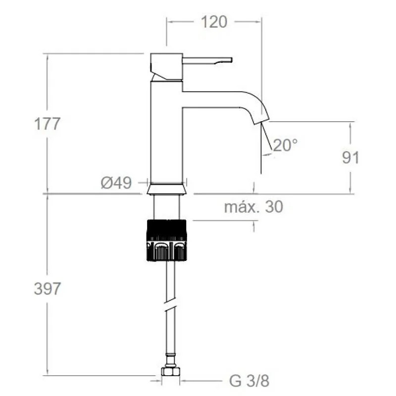 Ramonsoler Odisea Смеситель для раковины однорычажный, цвет: матовый черный 390401NM