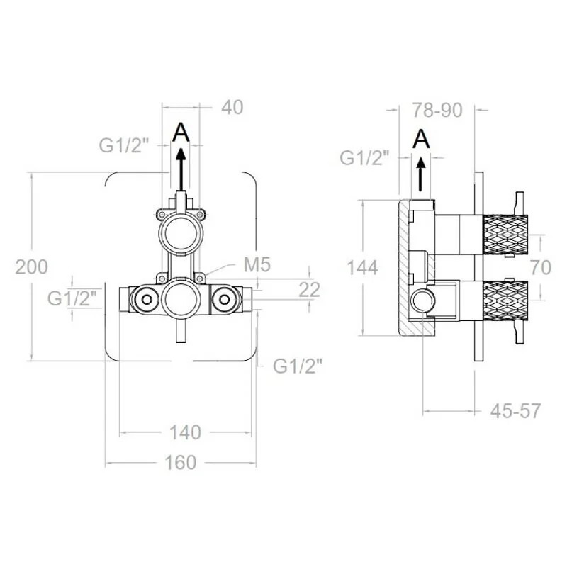 Ramonsoler Odisea Joya Встраиваемый термостатический смеситель, цвет: золото брашированное 592421SOC