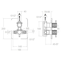Ramonsoler Odisea Joya Встраиваемый термостатический смеситель, цвет: золото брашированное 592421SOC