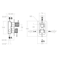 Ramonsoler Odisea Joya Встраиваемый смеситель на 2 потребителя, цвет: медь 591512SCUC