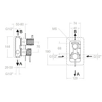Ramonsoler Odisea Joya Встраиваемый смеситель на 3 потребителя, цвет: медь 591513SCUC