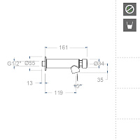 Ramonsoler Solestop Кран нажимной порционный, цвет: хром 745203