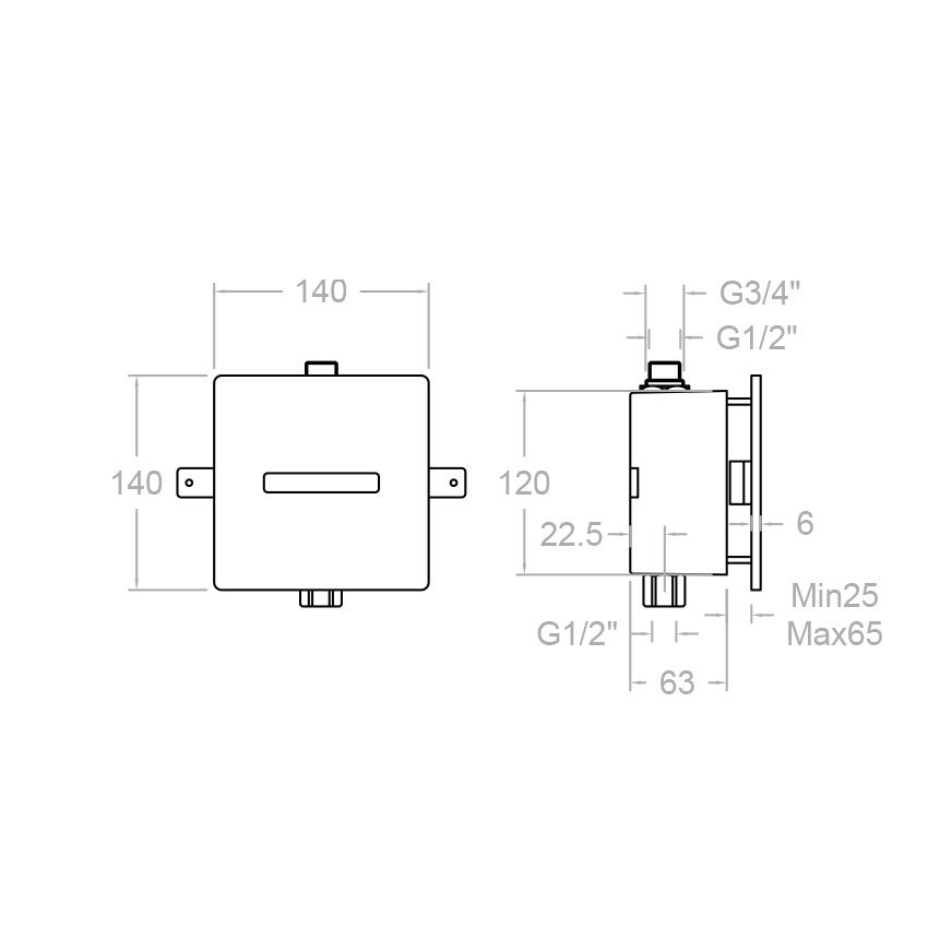 Ramonsoler Soltronic Сенсор для писсуара, цвет: хром 8122B
