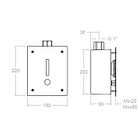 Ramonsoler Soltronic Сенсор для писсуара, цвет: хром 8124B