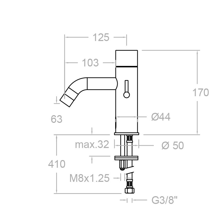 Ramonsoler Soltronic Сенсорный смеситель для раковины, цвет: хром 8118B