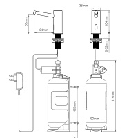 Ramonsoler Soltronic Сенсорный дозатор для мыла, цвет: хром 8130B