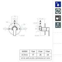 Ramonsoler Titanium Встраиваемый смеситель на 1 потребителя, цвет: хром 181801S
